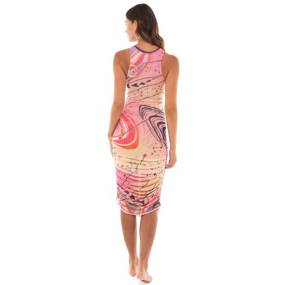 Agua Bendita Women's Cut-Out Stormi Dress Sleeveless Multicolor Size M NWT - Picture 2 of 12